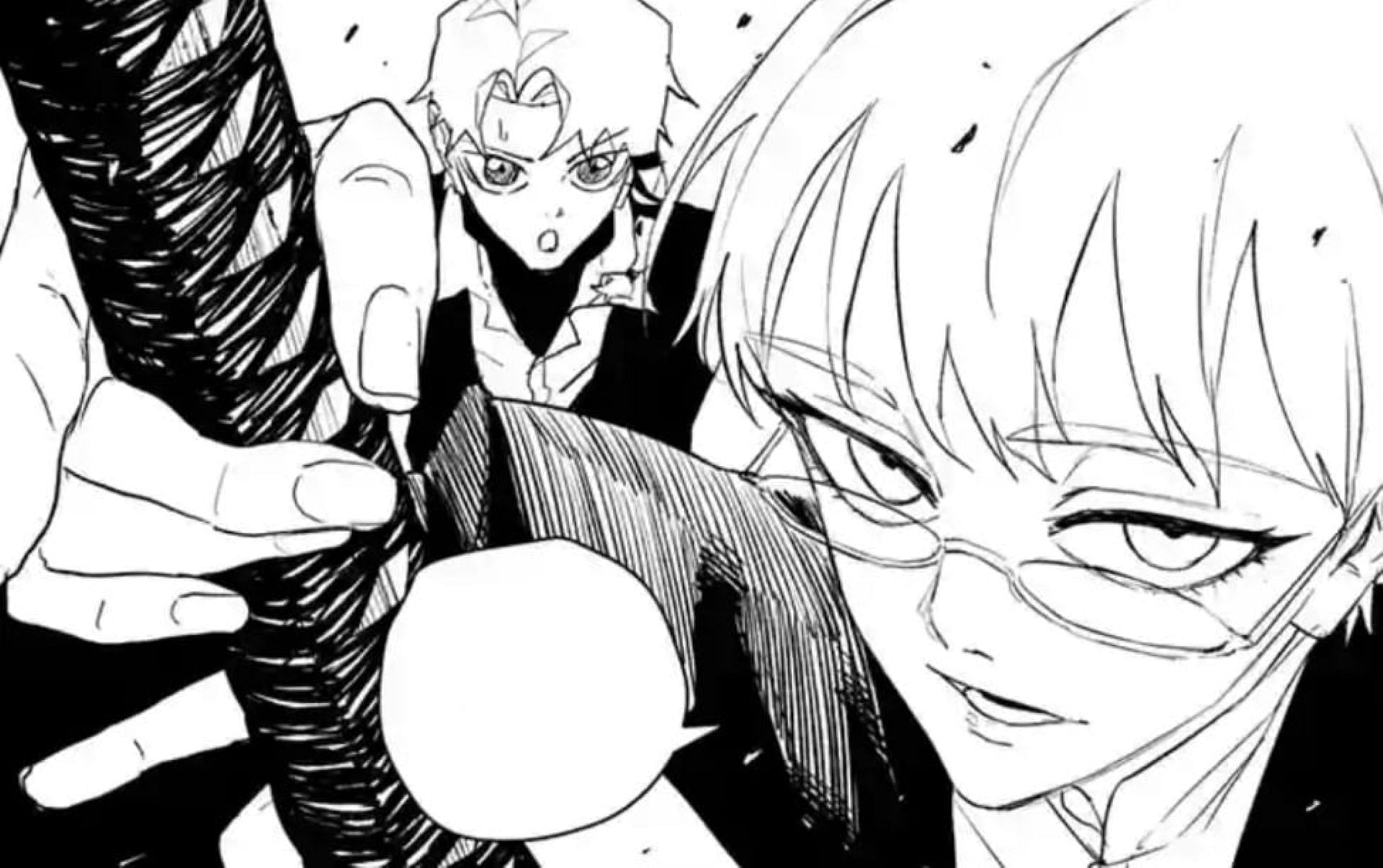 Kiri guards Hakuri (Image via Shueisha)